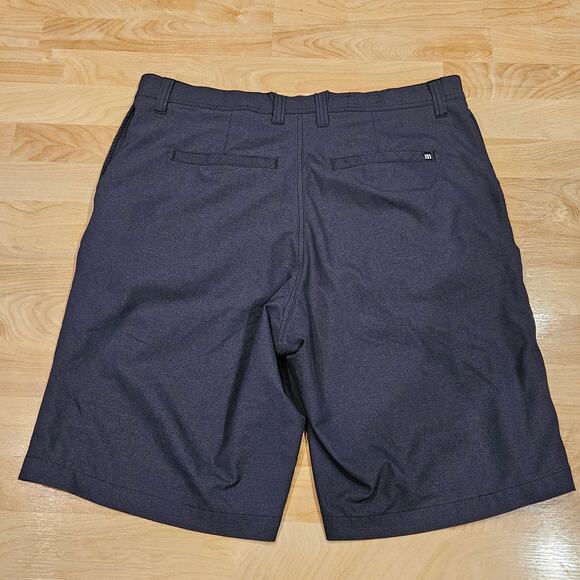 Travis Mathew Shorts Mens Size 38 Beck Flat Front Golf Active Stretch Navy Blue - Picture 6 of 10